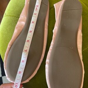 Pink satin ballet flats size 8.5